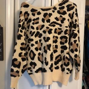 Super cute boutique Leopard print sweater